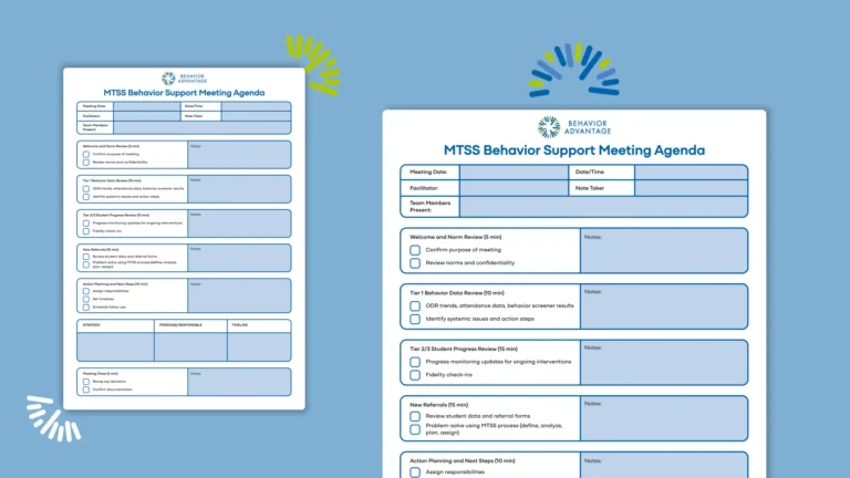MTSS meeting agenda template.