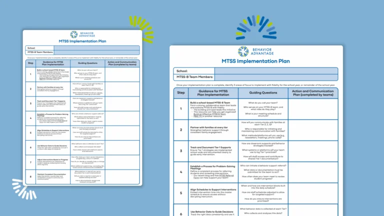 MTSS Implementation Plan Template