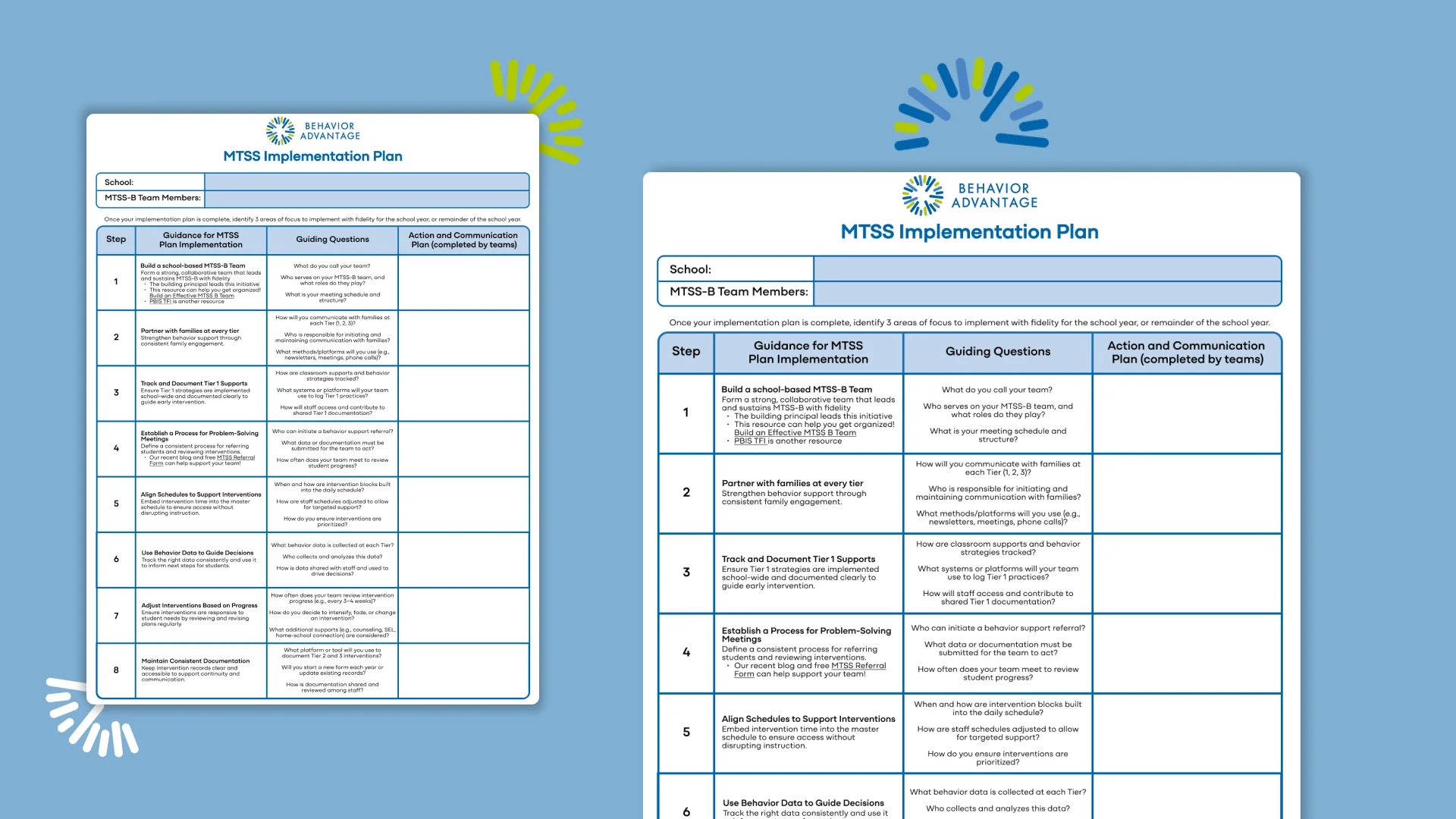 MTSS Implementation Plan Template