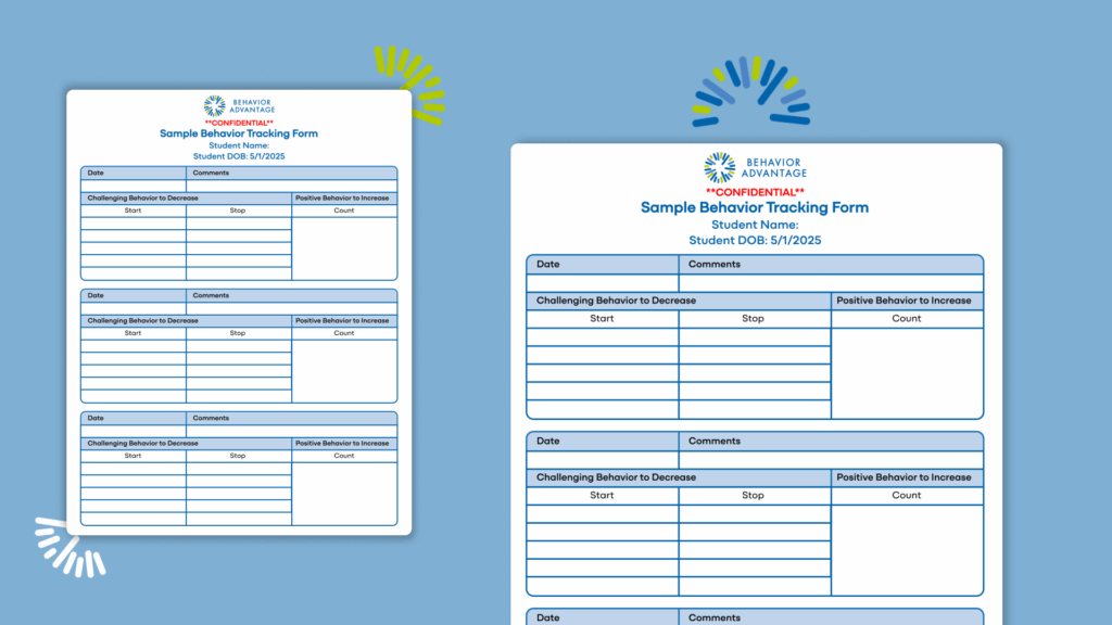 Sample Behavior Tracking Form