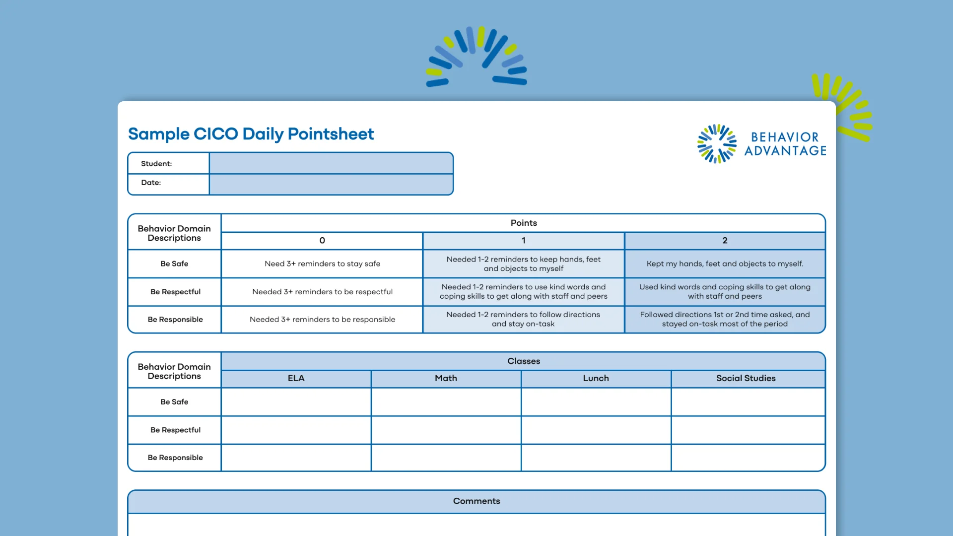 Check-In Check-Out Sheets