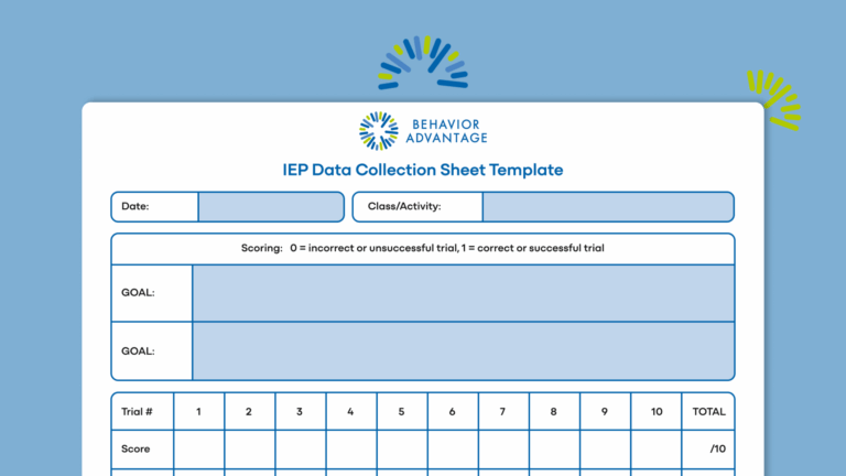 IEP Data Collection Sheets Template