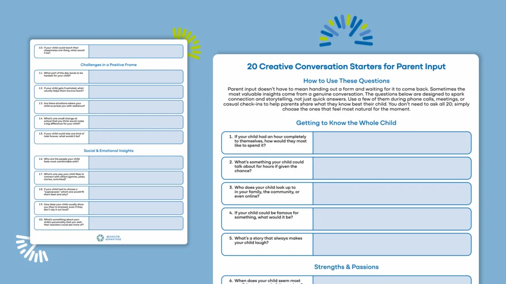 20 Creative Conversation Starters for Parent Input