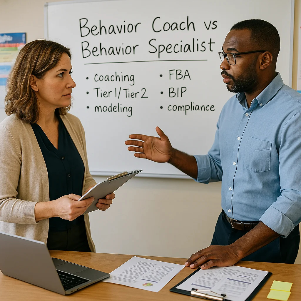 Behavior Coach and Behavior Specialist