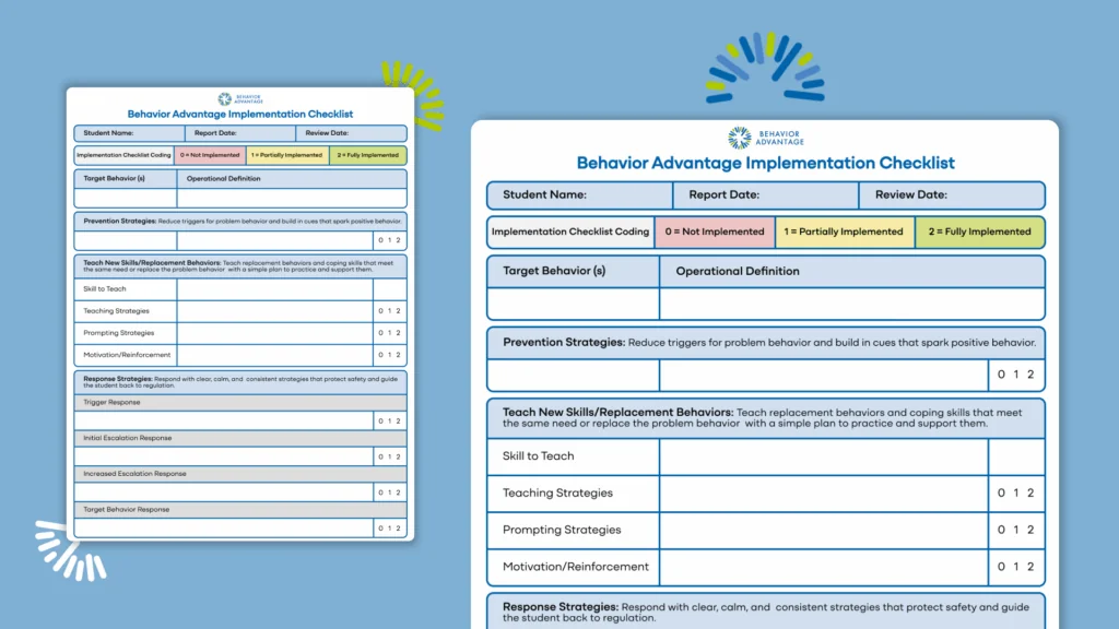 Behavior Advantage Implementation Checklist BIP