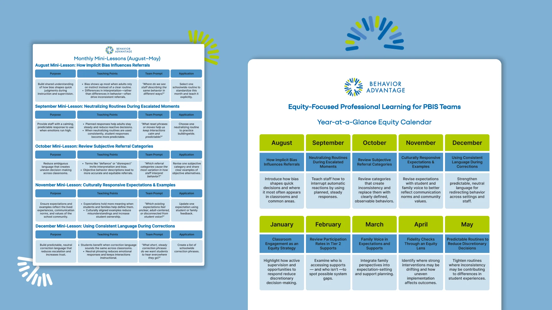 Equity-Focused PBIS Calendar & Mini-Lessons