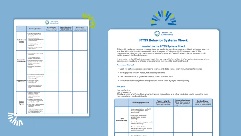 MTSS Behavior Systems Check